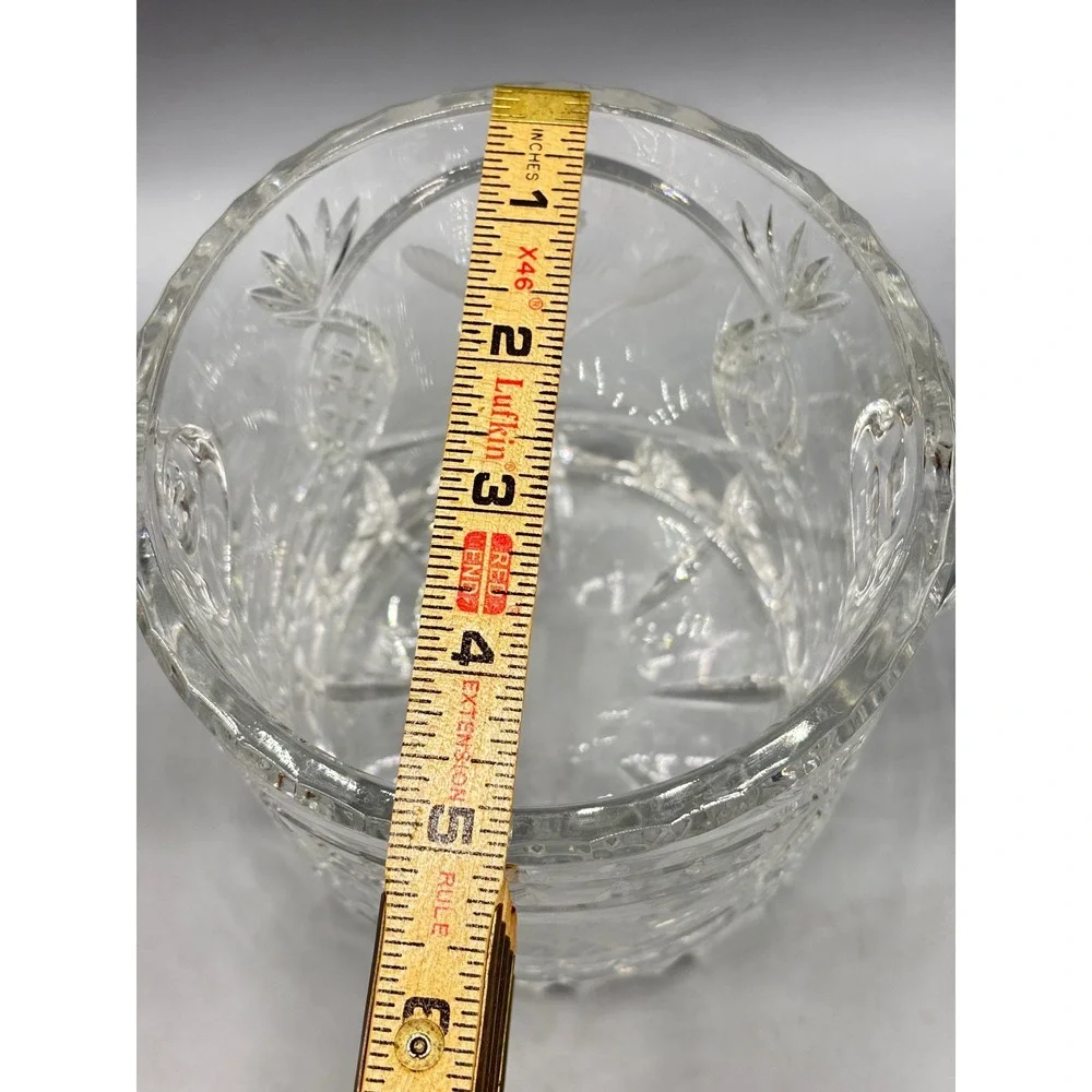 Crystal Golf Hospitality Pineapple Ice Bucket with Handles‎ Lead Glass